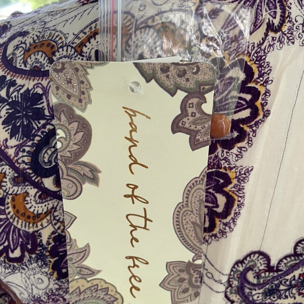 Band Of The Free Boutique NWT White & Paisley Dress - Picture 5 of 13